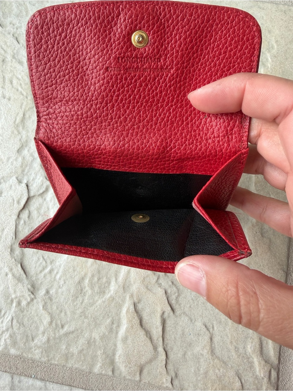 Longchamp Red Leather Wallet - Picture 3 of 5